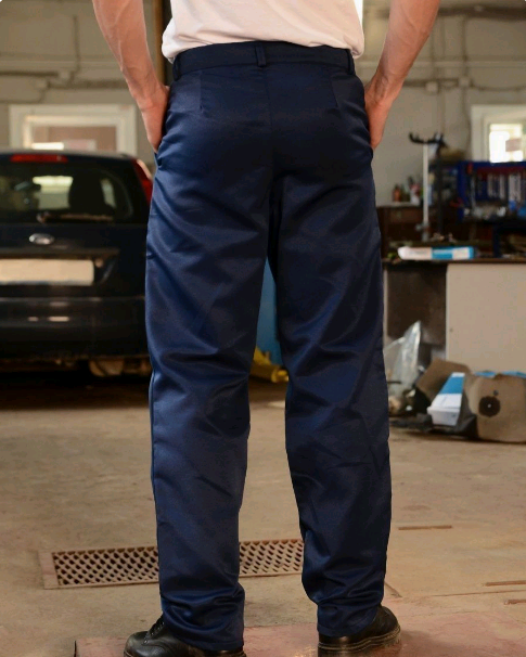 Костюм Аскет-1 (тк.Смесовая,210) брюки, т.синий/васильковый