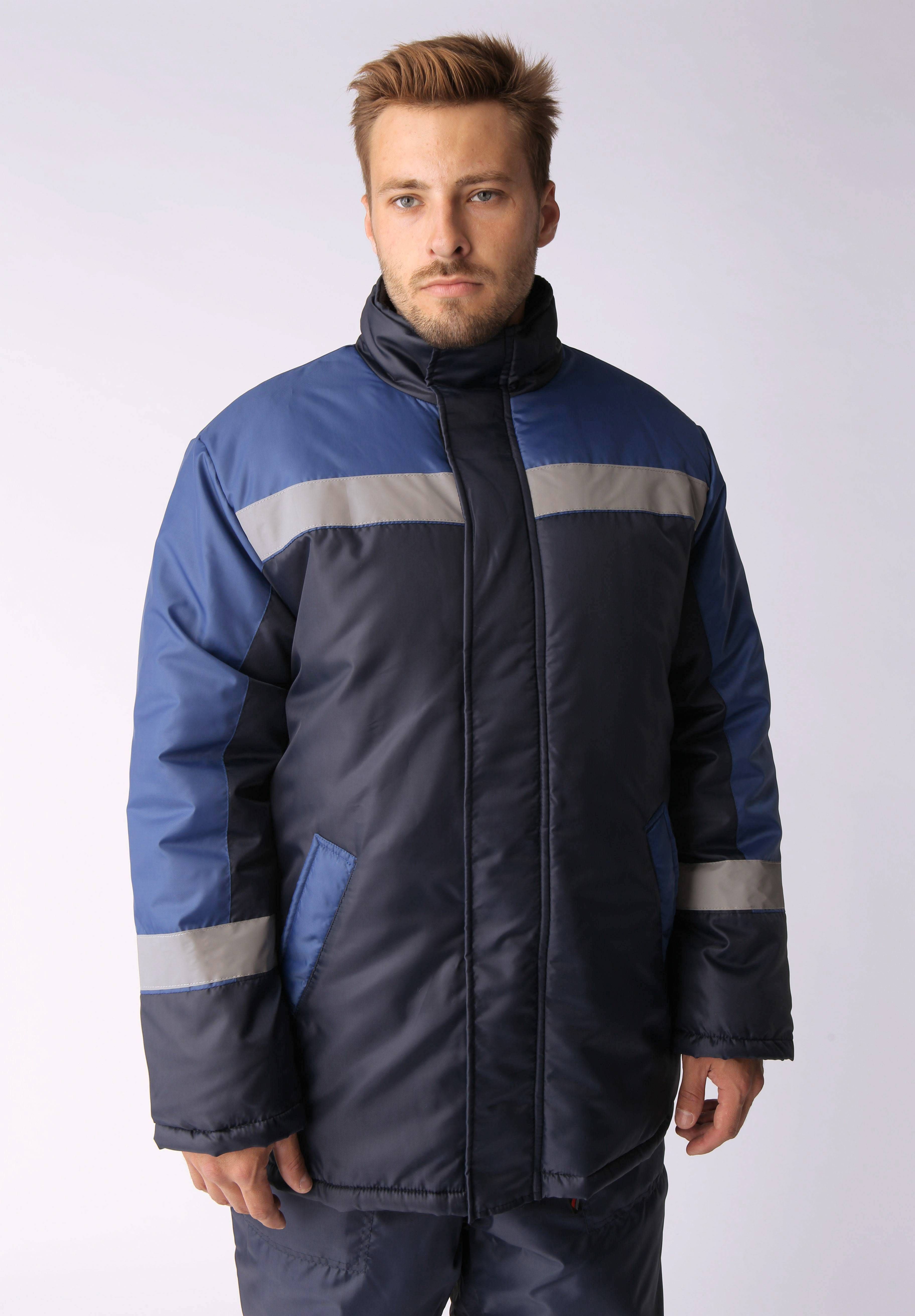 Куртка зимняя Стандарт, т.синий/васильковый