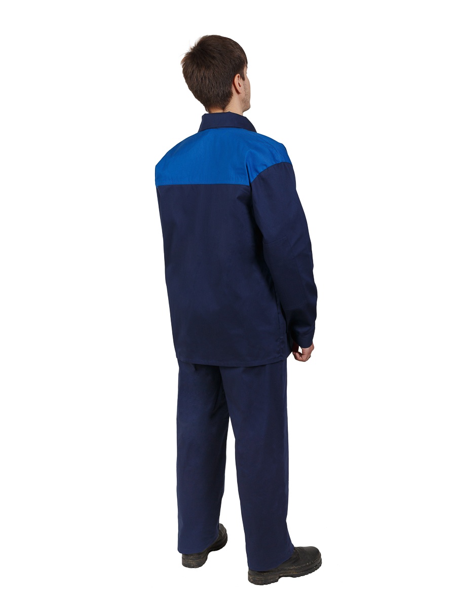 Костюм Комфорт (тк.Саржа,210) брюки, т.синий/васильковый