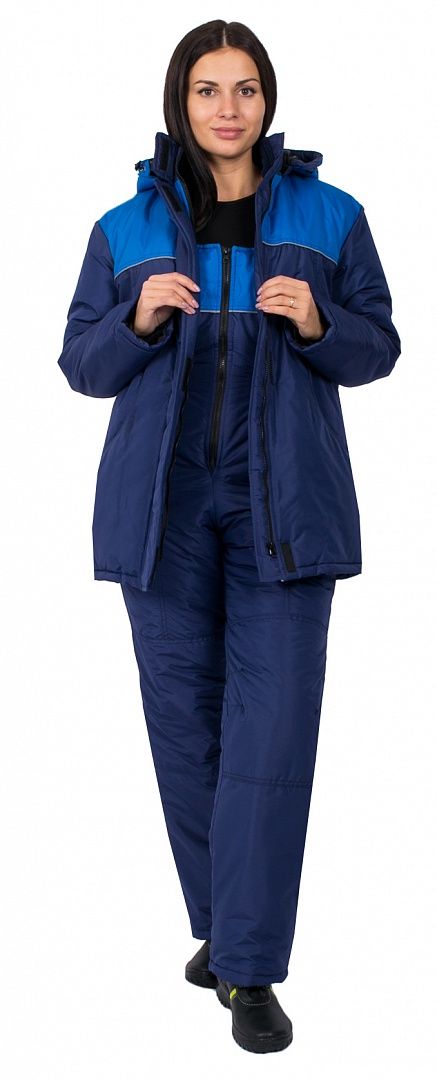 Куртка зимняя женская Снежана, т.синий/васильковый