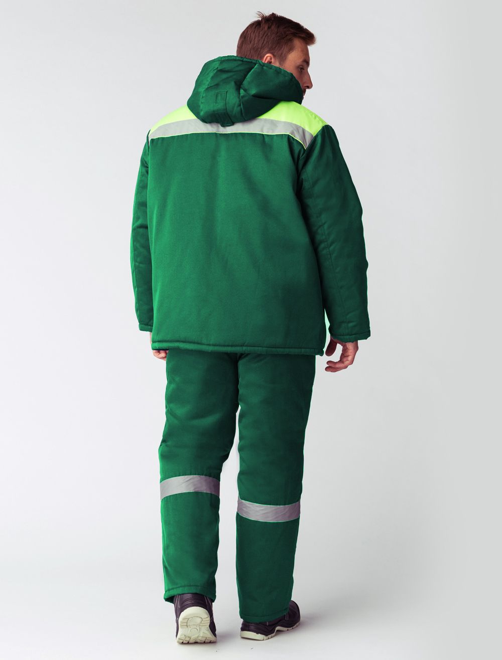 Куртка зимняя Экспертный-Люкс, зеленый/лимонный